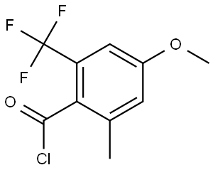 4-Methoxy-2-methyl-6-(trifluoromethyl)benzoyl chloride Structure