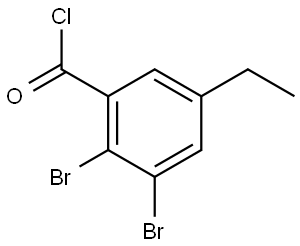 2,3-Dibromo-5-ethylbenzoyl chloride Structure