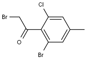 2-Bromo-1-(2-bromo-6-chloro-4-methylphenyl)ethanone 구조식 이미지