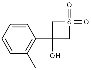 3-Thietanol, 3-(2-methylphenyl)-, 1,1-dioxide Structure