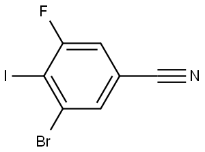 3-Bromo-5-fluoro-4-iodobenzonitrile Structure