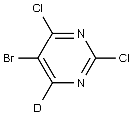 5-bromo-2,4-dichloropyrimidine-6-d Structure