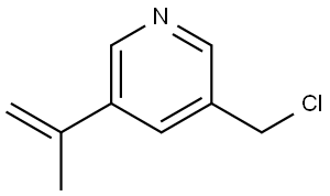 3-(chloromethyl)-5-(prop-1-en-2-yl)pyridine Structure