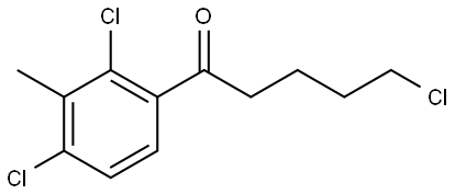 5-Chloro-1-(2,4-dichloro-3-methylphenyl)-1-pentanone Structure