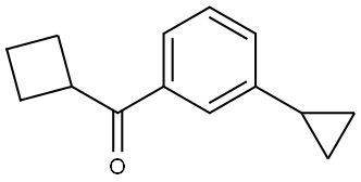 Cyclobutyl(3-cyclopropylphenyl)methanone Structure