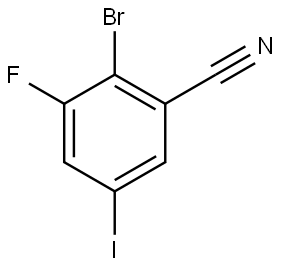 2-Bromo-3-fluoro-5-iodobenzonitrile Structure