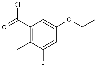 5-Ethoxy-3-fluoro-2-methylbenzoyl chloride Structure