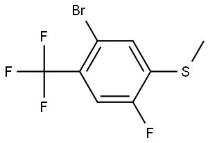 1-Bromo-4-fluoro-5-(methylthio)-2-(trifluoromethyl)benzene Structure