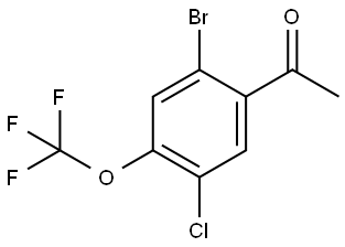 1-[2-Bromo-5-chloro-4-(trifluoromethoxy)phenyl]ethanone Structure