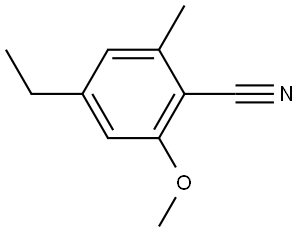 4-Ethyl-2-methoxy-6-methylbenzonitrile Structure