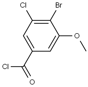 4-Bromo-3-chloro-5-methoxybenzoyl chloride Structure