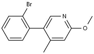 5-(2-Bromophenyl)-2-methoxy-4-methylpyridine Structure