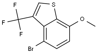 4-Bromo-7-methoxy-3-(trifluoromethyl)benzo[b]thiophene Structure