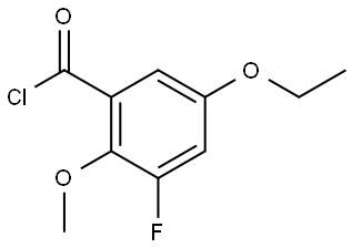 5-Ethoxy-3-fluoro-2-methoxybenzoyl chloride 구조식 이미지