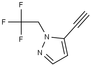 5-Ethynyl-1-(2,2,2-trifluoroethyl)-1H-pyrazole Structure