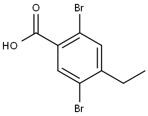 2,5-Dibromo-4-ethylbenzoic acid Structure