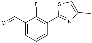 2-fluoro-3-(4-methylthiazol-2-yl)benzaldehyde Structure