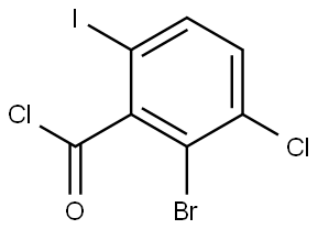 2-Bromo-3-chloro-6-iodobenzoyl chloride Structure