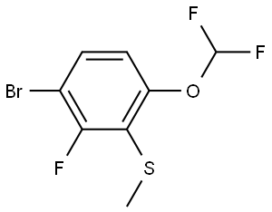 (3-bromo-6-(difluoromethoxy)-2-fluorophenyl)(methyl)sulfane Structure