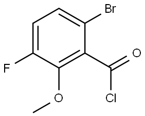 6-Bromo-3-fluoro-2-methoxybenzoyl chloride Structure