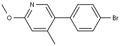 5-(4-Bromophenyl)-2-methoxy-4-methylpyridine Structure