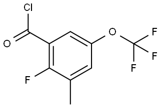 2-Fluoro-3-methyl-5-(trifluoromethoxy)benzoyl chloride Structure