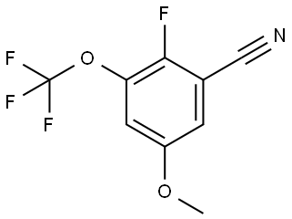 2-Fluoro-5-methoxy-3-(trifluoromethoxy)benzonitrile Structure