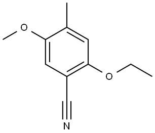 2-Ethoxy-5-methoxy-4-methylbenzonitrile Structure