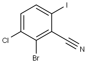 2-Bromo-3-chloro-6-iodobenzonitrile Structure