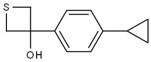 3-(4-Cyclopropylphenyl)-3-thietanol Structure