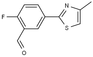 2-fluoro-5-(4-methylthiazol-2-yl)benzaldehyde Structure