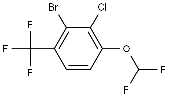 2-Bromo-3-chloro-4-(difluoromethoxy)-1-(trifluoromethyl)benzene Structure