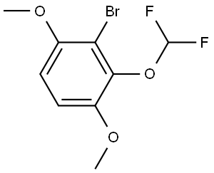 2-Bromo-3-(difluoromethoxy)-1,4-dimethoxybenzene Structure