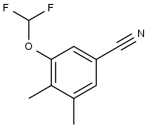 3-(Difluoromethoxy)-4,5-dimethylbenzonitrile Structure