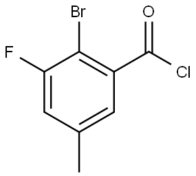 2-Bromo-3-fluoro-5-methylbenzoyl chloride Structure