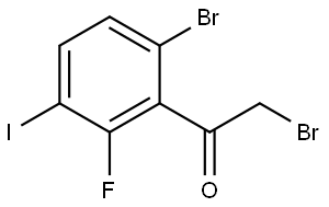 2-Bromo-1-(6-bromo-2-fluoro-3-iodophenyl)ethanone 구조식 이미지