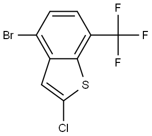 4-bromo-2-chloro-7-(trifluoromethyl)benzo[b]thiophene Structure