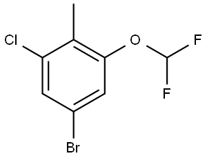 5-Bromo-1-chloro-3-(difluoromethoxy)-2-methylbenzene Structure