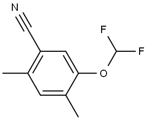 5-(Difluoromethoxy)-2,4-dimethylbenzonitrile Structure