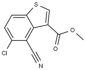 Benzo[b]thiophene-3-carboxylic acid, 5-chloro-4-cyano-, methyl ester Structure