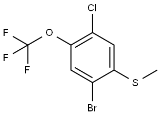 1-Bromo-4-chloro-2-(methylthio)-5-(trifluoromethoxy)benzene Structure