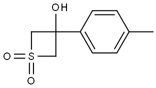 3-Thietanol, 3-(4-methylphenyl)-, 1,1-dioxide Structure