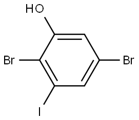 2,5-Dibromo-3-iodophenol Structure