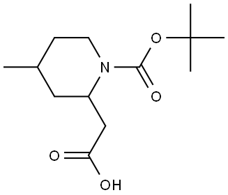 2-Carboxymethyl-4-methyl-piperidine-1-carboxylic acid tert-butyl ester Structure