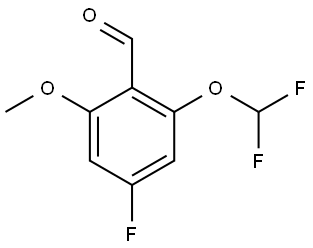 2-(Difluoromethoxy)-4-fluoro-6-methoxybenzaldehyde Structure