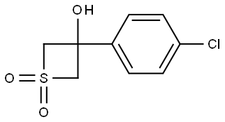 3-Thietanol, 3-(4-chlorophenyl)-, 1,1-dioxide Structure