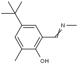 4-(1,1-Dimethylethyl)-2-methyl-6-[(methylimino)methyl]phenol Structure