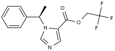 1H-Imidazole-5-carboxylic acid, 1-[(1R)-1-phenylethyl]-, 2,2,2-trifluoroethyl ester Structure