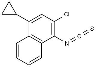 Naphthalene, 2-chloro-4-cyclopropyl-1-isothiocyanato- Structure