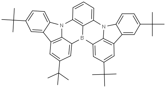 Indolo[3,2,1-de]indolo[3',2',1':8,1][1,4]benzazaborino[2,3,4-kl]phenazaborine, 2,5,15,18-tetrakis(1,1-dimethylethyl)- Structure